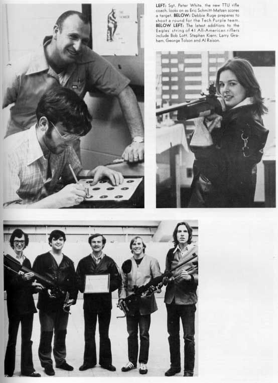 1976 TTU Rifle Team in the yearbook