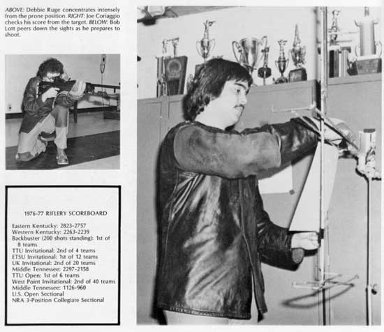 1977 Tech Rifle Team in yearbook
