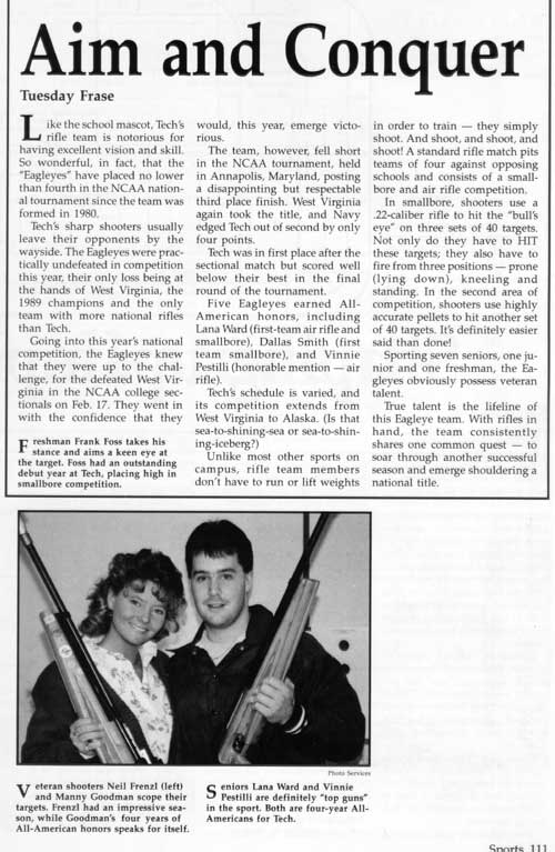1990 yearbook article