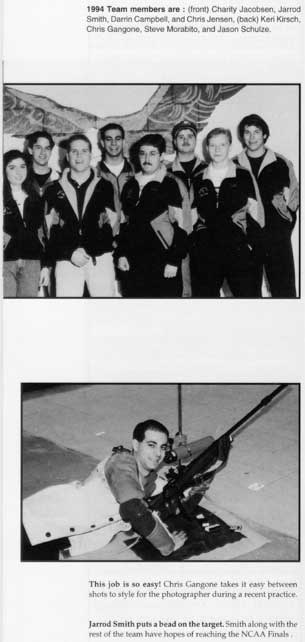 1995 TTU Rifle Team article in yearbook