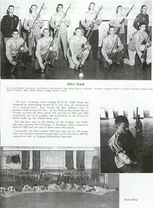 1955-56 ETSC Rifle Team.