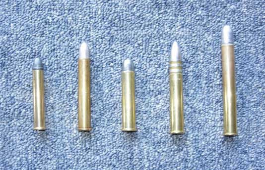 Some of the cartridges used at the Single Shot Rifle Matches.