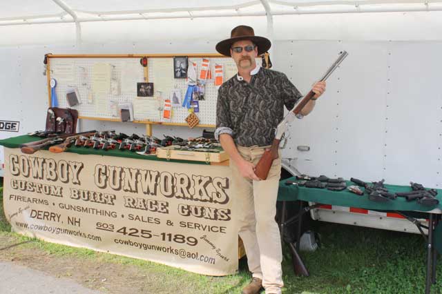 Jimmy Spurs at his Cowboy Gunworks display at the 2009 SASS New England Regional.