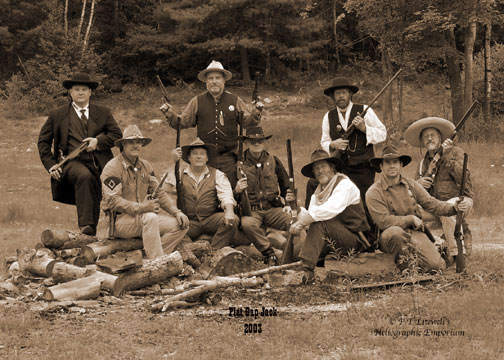 Range Officers at the 2003 Flat Gap Jack Cowboy Shootout.