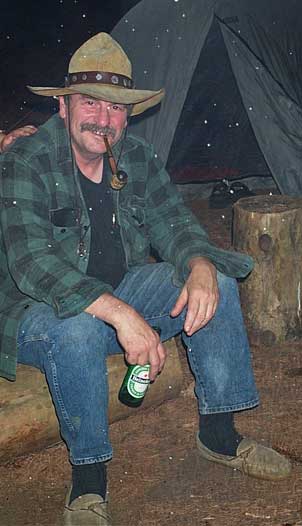 Owl Hoot at the campfire at Pemi Gulch in July 2002.