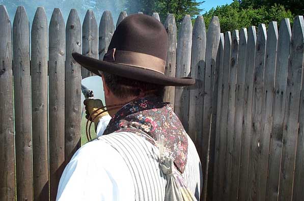 Shooting pistol at Keene, NH in June 2004.